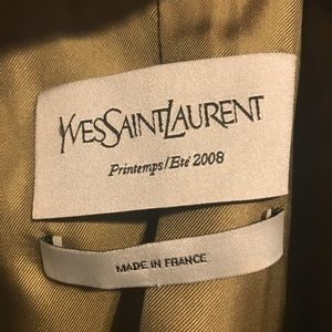 Yves Saint Laurent Green  Military Jacket